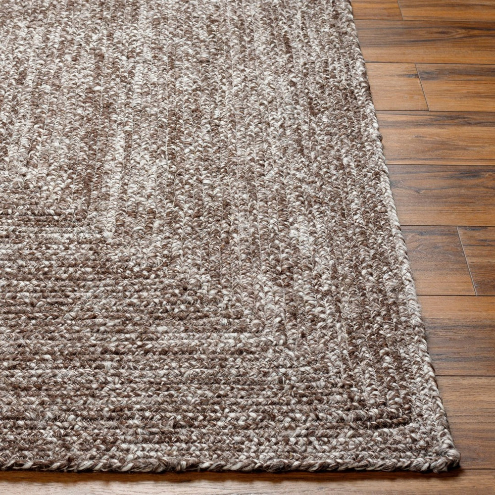 Livabliss Cologne Handmade Flatweave Rug Recycled Pet Yarn Cottage Accent for Entryways Dark Brown, Whi 2' x 3' COG2301-23