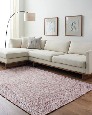 Livabliss Cologne Flatweave Accent Rug Handwoven Recycled Pet Yarn Cottage Style Entryway Mat Rust, White 2' x 3' COG2304-23