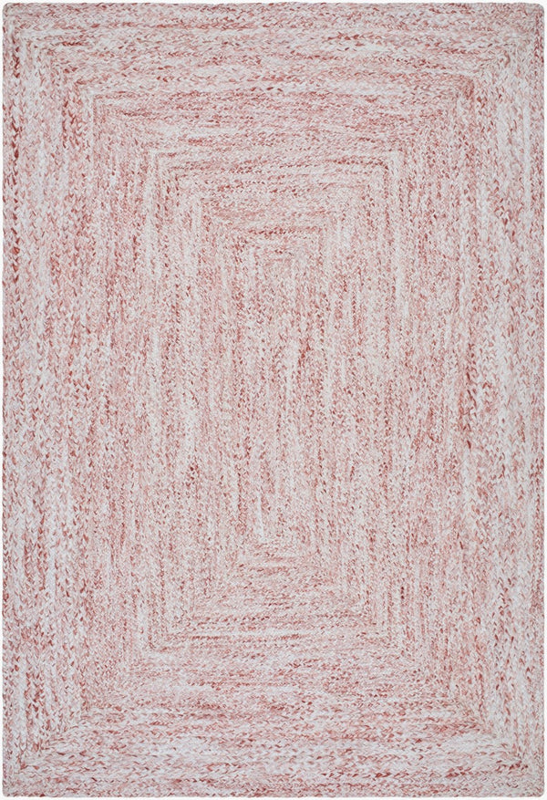 Livabliss Cologne Flatweave Accent Rug Handwoven Recycled Pet Yarn Cottage Style Entryway Mat Rust, White 2' x 3' COG2304-23