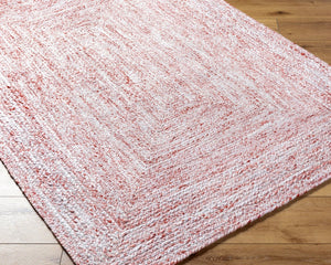 Livabliss Cologne Flatweave Accent Rug Handwoven Recycled Pet Yarn Cottage Style Entryway Mat Rust, White 2' x 3' COG2304-23