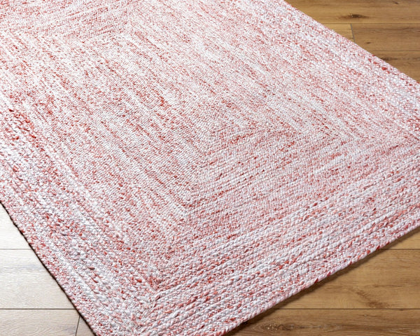 Livabliss Cologne Flatweave Accent Rug Handwoven Recycled Pet Yarn Cottage Style Entryway Mat Rust, White 2' x 3' COG2304-23