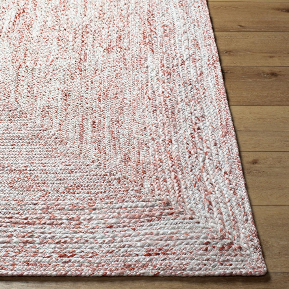 Livabliss Cologne Flatweave Accent Rug Handwoven Recycled Pet Yarn Cottage Style Entryway Mat Rust, White 2' x 3' COG2304-23