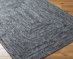 Livabliss Cologne Handmade Flatweave Rug Recycled Pet Yarn Cottage Style for Entryway Kitchen Black, White 2' x 3' COG2307-23