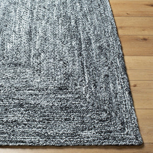 Livabliss Cologne Handmade Flatweave Rug Recycled Pet Yarn Cottage Style for Entryway Kitchen Black, White 2' x 3' COG2307-23