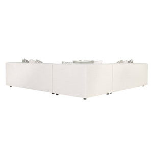 Bernhardt Bernhardt Bliss Sectional Offers Deep-Seat Comfort With Oversized Track Arms, Tailored Welt Detail, Customizable Layouts For Lasting Transitional Style And Support - Made to Order White/Cream 123.5" W x 123.5" D x 28" H K1878