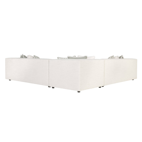 Bernhardt Bernhardt Bliss Sectional Offers Deep-Seat Comfort With Oversized Track Arms, Tailored Welt Detail, Customizable Layouts For Lasting Transitional Style And Support - Made to Order White/Cream 123.5" W x 123.5" D x 28" H K1878