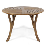 Christopher Knight Home® - Noble House - Hermosa Outdoor 47" Round Acacia Wood Dining Table