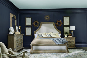 A.R.T. Furniture Arch Cady Nightstand With Usb Ports - Elegant New Traditional Design In Parch Finish & 3 Drawers Brown, Gray Elm And Parrawood Solids,Cathedral Elm Veneers,Metal,Acrylic 233140-2802