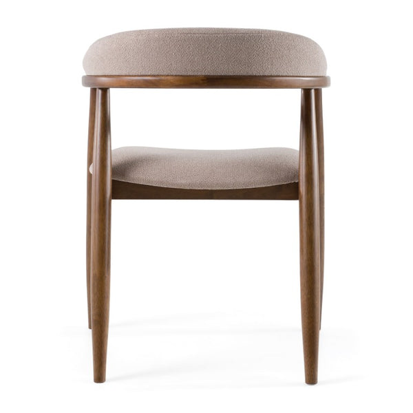 VIG Furniture Cohen Tan Mid-Century Dining Chair With Water-Repellent Chenille & Walnut Rubberwood Frame, Cushioned Comfort VGMA-MI-1211-HAZ