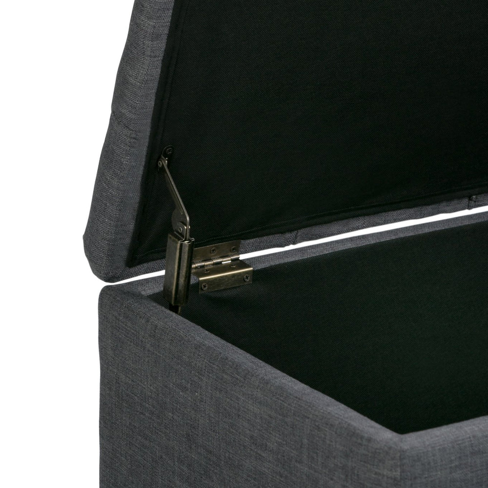 English Elm Dover 3-Piece Storage Ottoman Set In Slate Grey - Stylish Seating & Hidden Storage For Your Home B136P159056