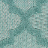 Nourison Easy Care NES01 Machine Made Flat Weave Solid Border Indoor/Outdoor Modern Outdoor Rug Aqua Teal, Aqua Teal 84% Polypropylene,16% Polyester 99446042378