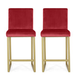 Christopher Knight Home® - Noble House - Toucanet Modern Glam Velvet Barstools - Set of 2