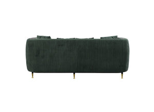 VIG Furniture Oswego Dark Green Jade Velvet Sofa With Tuxedo Arms, Gold-Accented Legs, Deep Seat Comfort (98) VGEUMC-9712SF-2-GRN-S