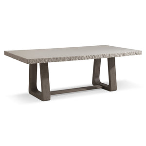 Bernhardt Bernhardt Trouville Concrete Top Dining Table With Sculptural Teak Pedestal Base, Weather‑Resistant Elegance K1865