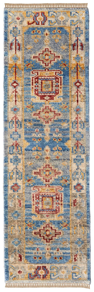 Feizy Rugs Fillmore Hand-knotted Wool Rug - Artisan-crafted Geometric Design With Rich Colors For Any Space Blue,Yellow,Red Wool Fil6944fblumlti11