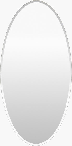 Surya Contour Accent Mirror - 18" Vertical Design For Modern Spaces, Easy Maintenance & Stylish Upgrade! Silver Mirror Con002-4824