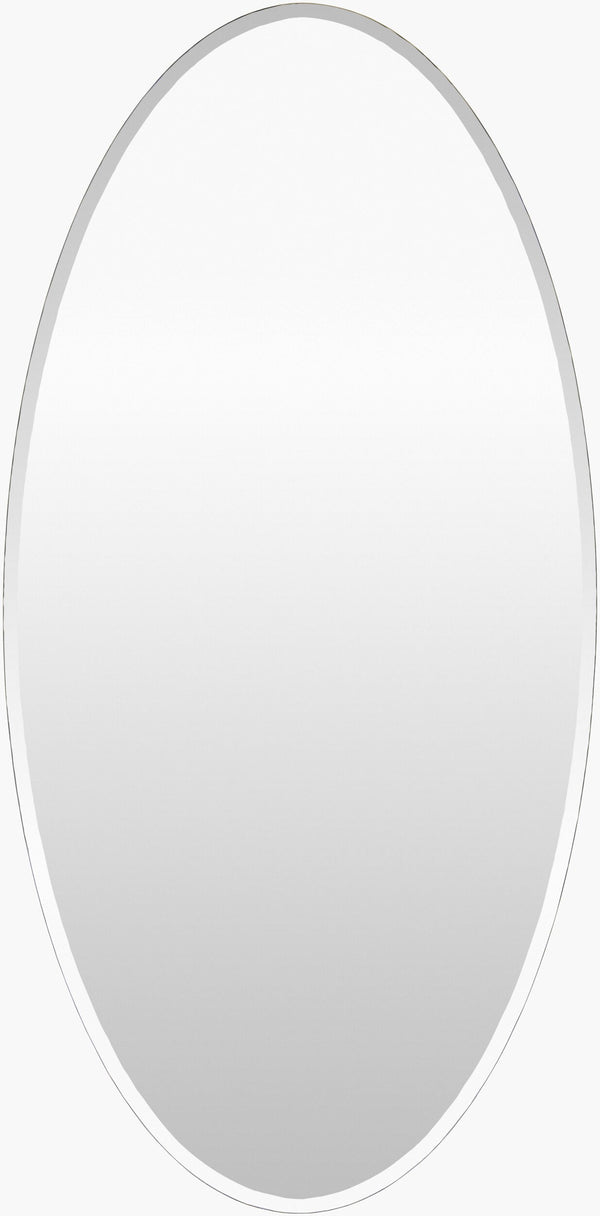 Surya Contour Accent Mirror - 18" Vertical Design For Modern Spaces, Easy Maintenance & Stylish Upgrade! Silver Mirror Con002-4824