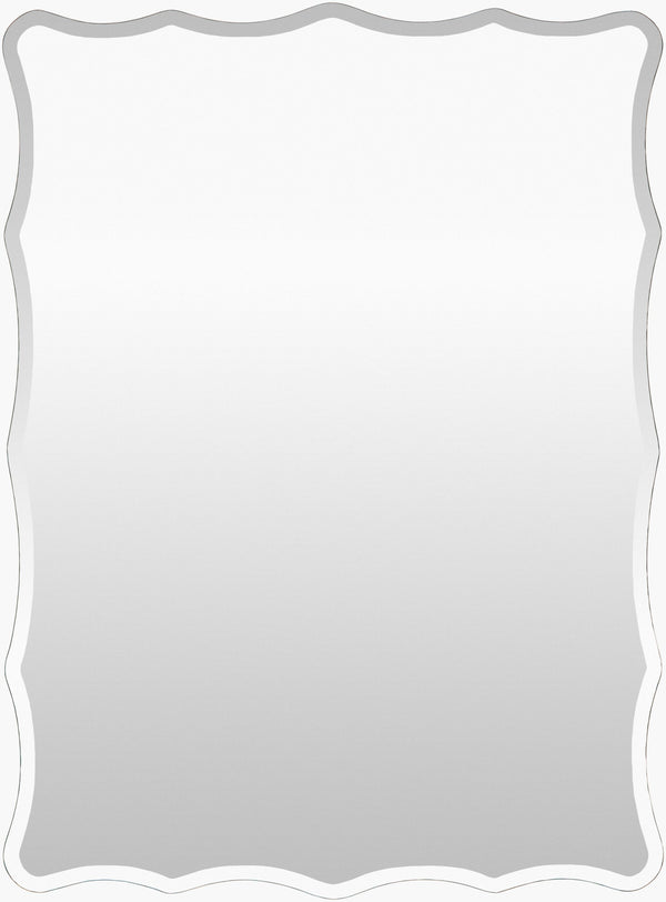 Surya Contour Accent Mirror - 18" Vertical Design For Modern Spaces, Easy Maintenance & Stylish Upgrade! Silver Mirror Con005-3022