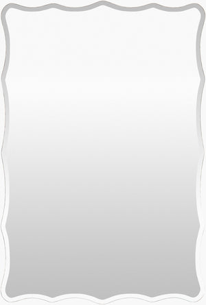 Surya Contour Accent Mirror - 18" Vertical Design For Modern Spaces, Easy Maintenance & Stylish Upgrade! Silver Mirror Con005-3624