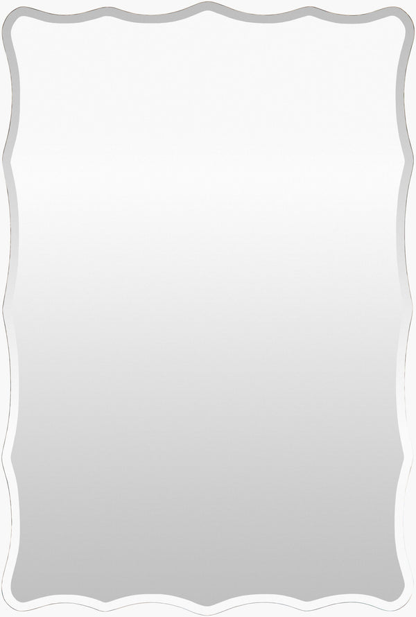 Surya Contour Accent Mirror - 18" Vertical Design For Modern Spaces, Easy Maintenance & Stylish Upgrade! Silver Mirror Con005-3624