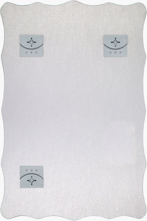 Surya Contour Accent Mirror - 18" Vertical Design For Modern Spaces, Easy Maintenance & Stylish Upgrade! Silver Mirror Con005-3624