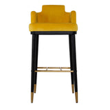 VIG Furniture Modrest Conifer - Modern Glam Yellow Barstool VGEUMC-9699CH-BS