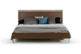 Queen Nova Domus Conner Modern Dark Walnut & Concrete Bed