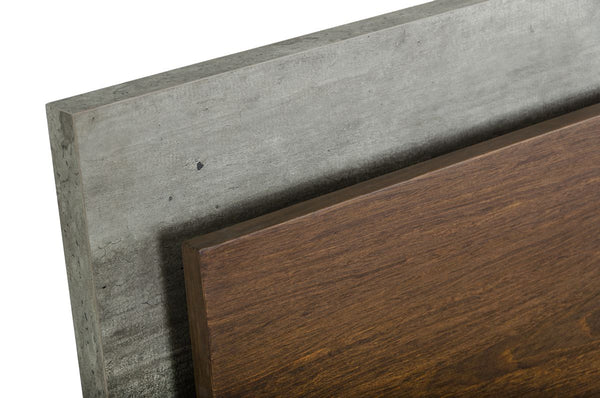 VIG Furniture Eastern King Nova Domus Conner Modern Dark Walnut & Concrete Bed VGAN-CONNER-BED-DK-EK