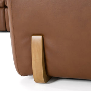 VIG Furniture Conrad Modern Brown Leather L-Shaped Sectional Sofa With 3 Power Recliners, Adjustable Headrests VGKV-KM.856-BRN