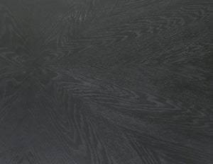 VIG Furniture Conroy Modern Black Round Dining Table — Sleek Oak Veneer Top, Sturdy Iron Pedestal, Seats 4 Elegantly VGFH-0259917-BB-BLK-DT