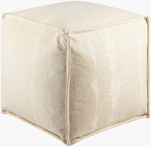 Surya Copacetic 18" Cotton Pouf - Modern, Lightweight & Durable Seating For Living Room Or Bedroom Decor Light Beige Cotton,Cotton,Polybeads Copf002-181818