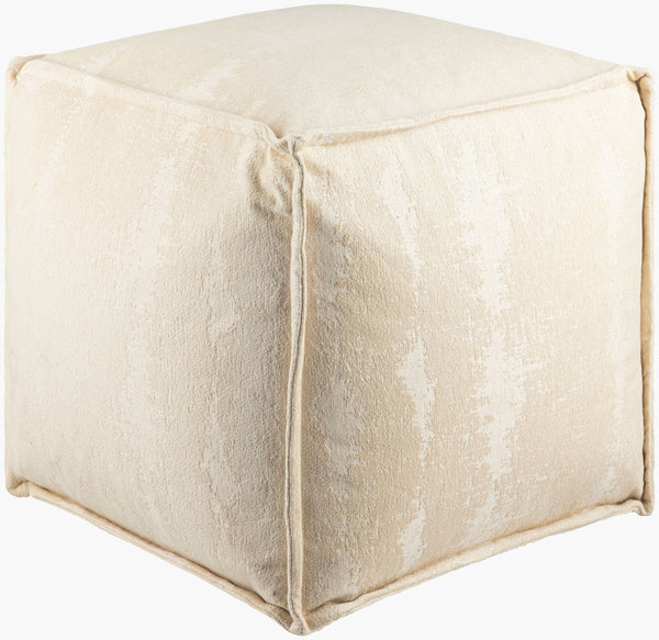 Surya Copacetic 18" Cotton Pouf - Modern, Lightweight & Durable Seating For Living Room Or Bedroom Decor Light Beige Cotton,Cotton,Polybeads Copf002-181818