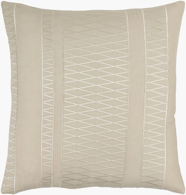 Surya Cora Global-inspired 18" Accent Pillow - Elegant, Durable Linen & Cotton Decor For Your Home Charm Light Beige Linen,Cotton Cor002-2020d