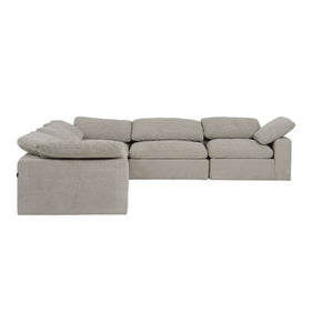 VIG Furniture Corinth Modular 5-Piece Power Reclining Sectional With Three Motorized Recliners, Durable Upholstery Gray Sectional Sofa VGKM-KM.920-GRY