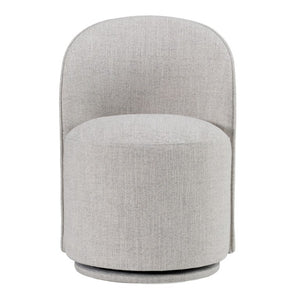 VIG Furniture Correa Sculptural Swivel Chair With Soft Cloud Fabric Upholstery, Foam Comfort & 360° Movement Light Grey Dining Chair VGKK-KF.Y1179-LTGRY