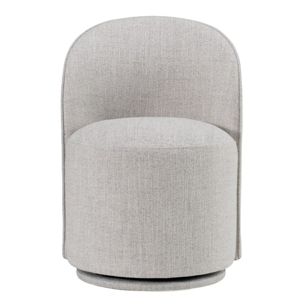 VIG Furniture Correa Sculptural Swivel Chair With Soft Cloud Fabric Upholstery, Foam Comfort & 360° Movement Light Grey Dining Chair VGKK-KF.Y1179-LTGRY