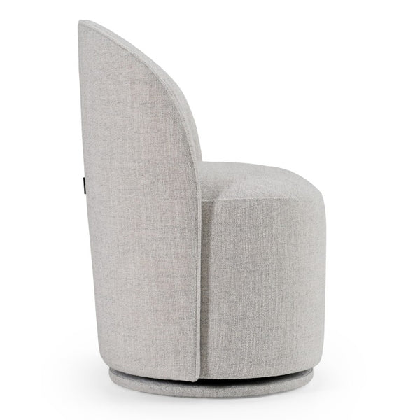 VIG Furniture Correa Sculptural Swivel Chair With Soft Cloud Fabric Upholstery, Foam Comfort & 360° Movement Light Grey Dining Chair VGKK-KF.Y1179-LTGRY
