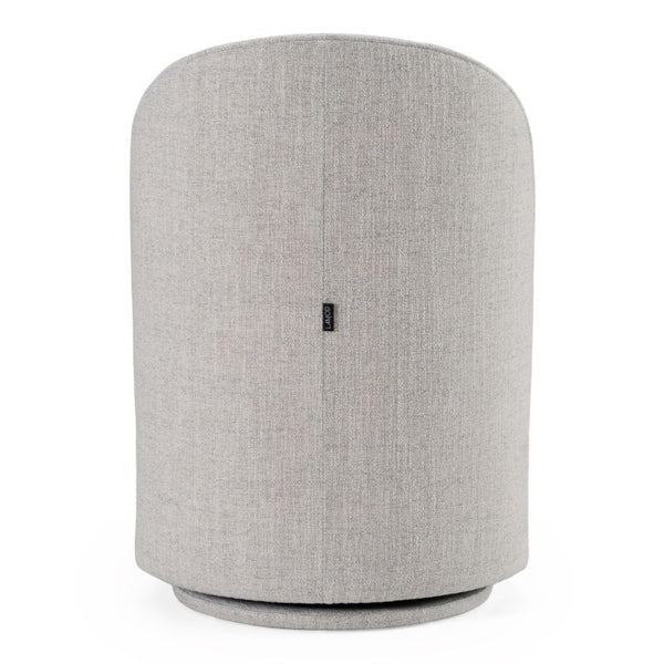 VIG Furniture Correa Sculptural Swivel Chair With Soft Cloud Fabric Upholstery, Foam Comfort & 360° Movement Light Grey Dining Chair VGKK-KF.Y1179-LTGRY