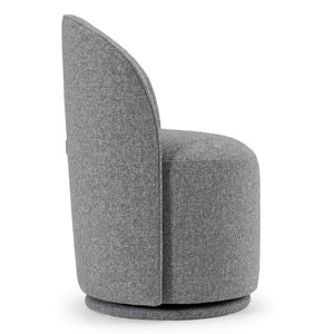 VIG Furniture Correa Sculptural Swivel Chair With Soft Cloud Fabric Upholstery, Foam Comfort & 360° Movement Grey Dining Chair VGKK-KF.Y1179-GRY