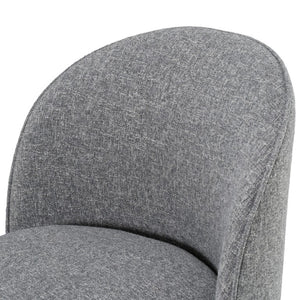 VIG Furniture Correa Sculptural Swivel Chair With Soft Cloud Fabric Upholstery, Foam Comfort & 360° Movement Grey Dining Chair VGKK-KF.Y1179-GRY