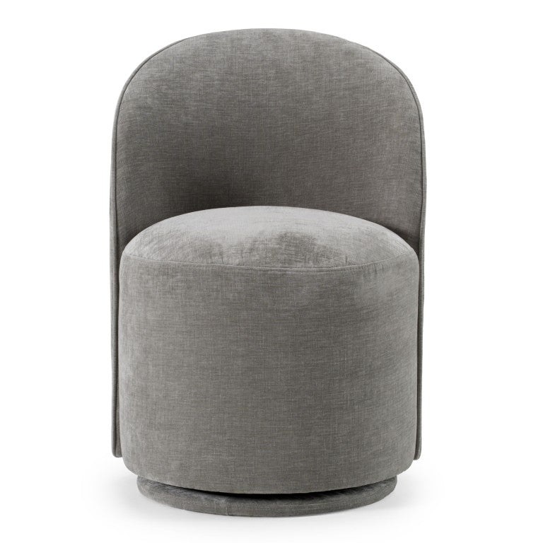 VIG Furniture Correa Dove Grey Swivel Dining Chair With Soft Contessa Fabric, Foam Cushion, 360° Smooth Base VGKK-KF.Y1179-DOVE
