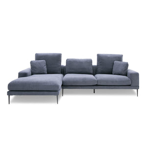 VIG Furniture Divani Casa Corwith - Modern Blue Fabric Left Facing Sectional  VGMB-C019-BLU