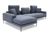 VIG Furniture Divani Casa Corwith - Modern Blue Fabric Left Facing Sectional  VGMB-C019-BLU