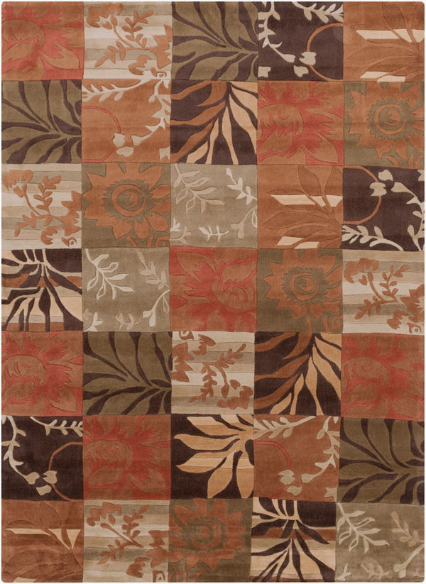 Surya Cosmopolitan 5' X 7'6" Handmade Rug - Modern, Hand Tufted, Medium Pile, Affordable Luxury Decor Rust Polyester Cos8818-913