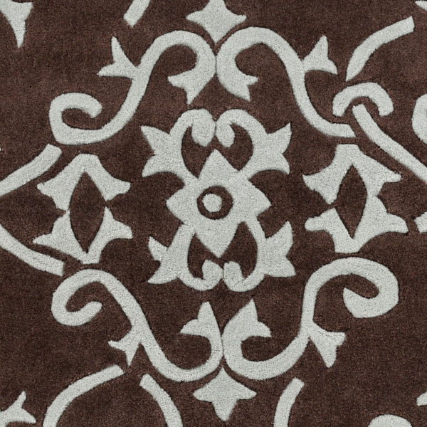 Surya Cosmopolitan 5' X 7'6" Handmade Rug - Modern, Hand Tufted, Medium Pile, Affordable Luxury Decor Dark Brown Polyester Cos8829-913