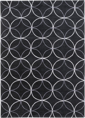 Surya Cosmopolitan 5' X 7'6" Handmade Rug - Modern, Hand Tufted, Medium Pile, Affordable Luxury Decor Black Polyester Cos8872-23