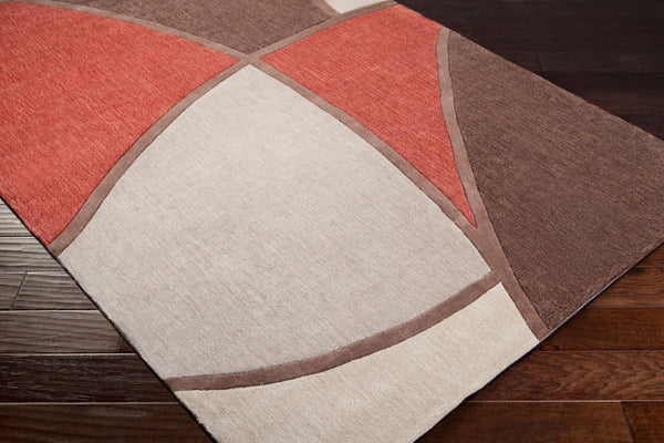 Surya Cosmopolitan 5' X 7'6" Handmade Rug - Modern, Hand Tufted, Medium Pile, Affordable Luxury Decor Dark Brown Polyester Cos8887-913