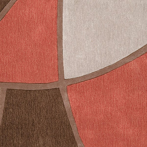 Surya Cosmopolitan 5' X 7'6" Handmade Rug - Modern, Hand Tufted, Medium Pile, Affordable Luxury Decor Dark Brown Polyester Cos8887-913