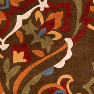 Surya Cosmopolitan 5' X 7'6" Handmade Rug - Modern, Hand Tufted, Medium Pile, Affordable Luxury Decor Dark Brown Polyester Cos9056-811