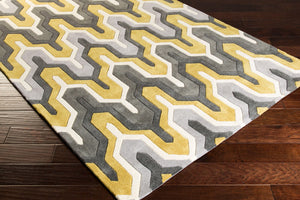 Surya Cosmopolitan 5' X 7'6" Handmade Rug - Modern, Hand Tufted, Medium Pile, Affordable Luxury Decor White Polyester Cos9177-8rd